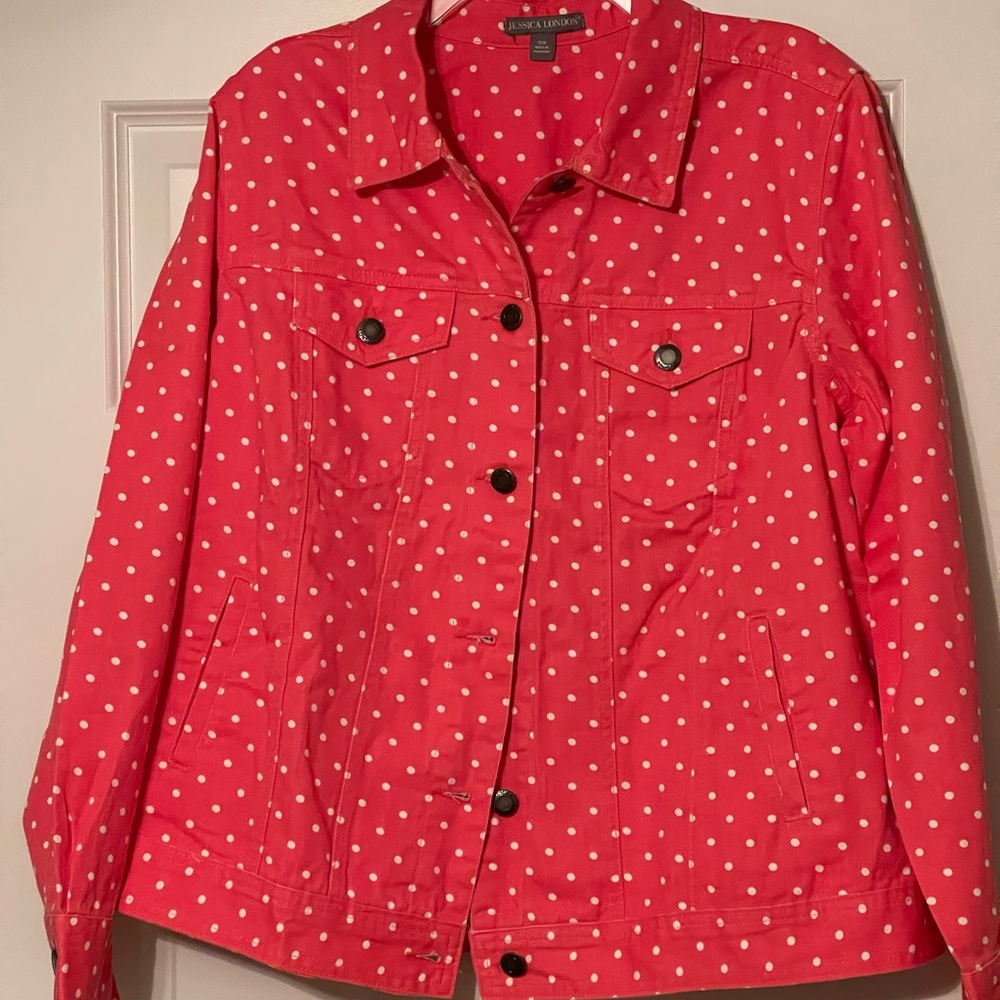 Jessica London Classic Cotton Denim Jacket, NWOT